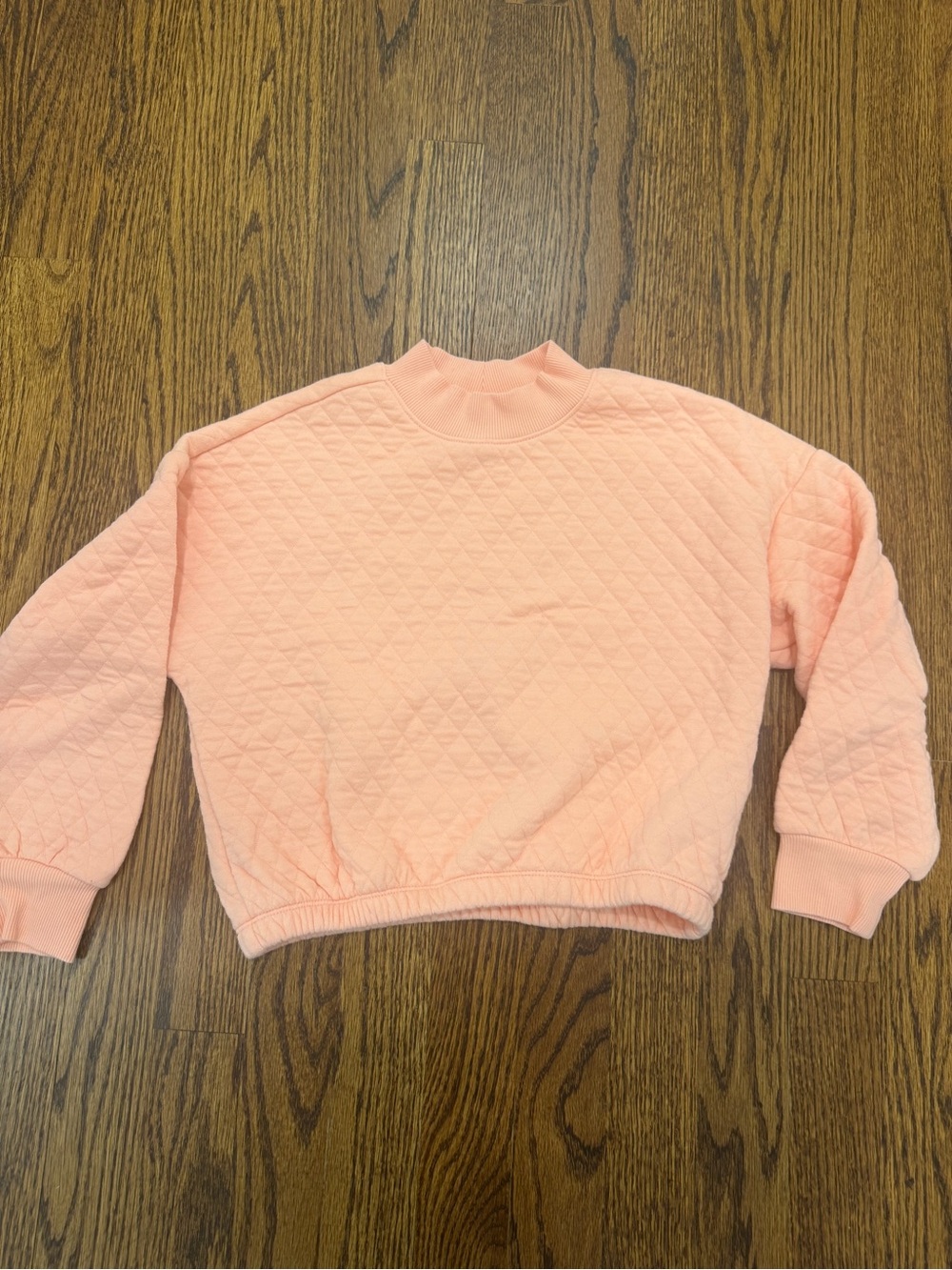 Old Navy Light Peach Ribbed Crewneck Sweatshirt